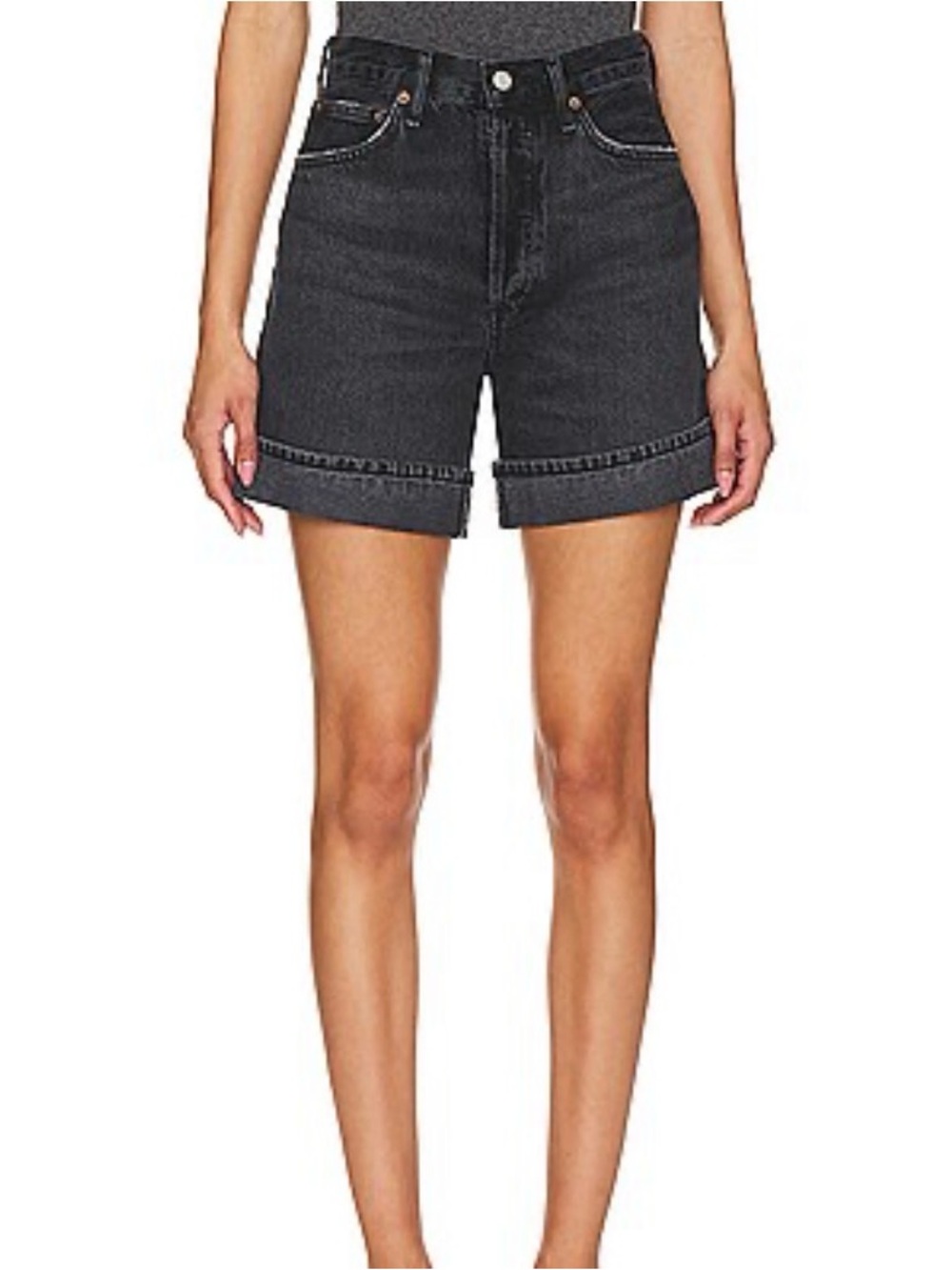 Agolde Dame shorts in black (bewitched)